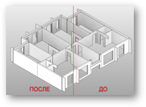 Разделение стен на изделия